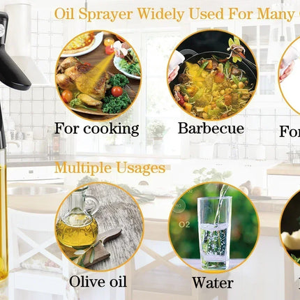 Kitchen Oil Spray Bottle Cooking Olive Oil Sprayer 200/300/500ML Pneumatic Spray Bottle Fitness Barbecue Spray Oil Dispenser