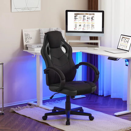 WOLTU Gaming Chair Gamer Armchair Office Computer Chair Ergonomic Design Fabric 360° Swivel Chair Adjustable Height High Back