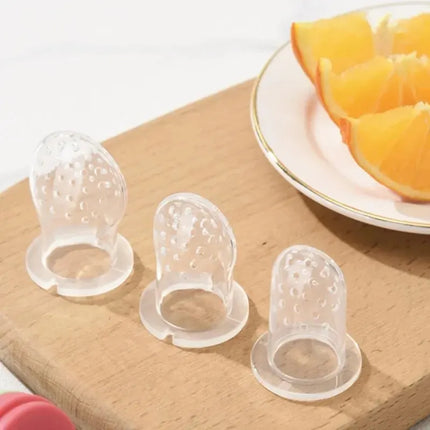 Baby Fruit Bite Baby Teether Bag Food Grade Silicone Gel Squeeze Net Eat Fruit Food Feeder Gum Auxiliary Food Device
