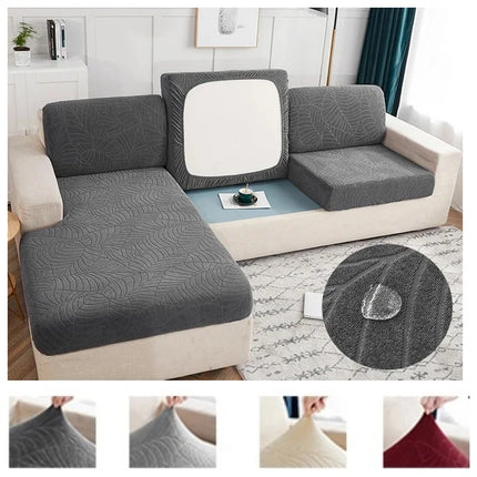 Waterproof Jacquard Sofa Seat Cushion Cover Furniture Protector for Pets Kids Stretch Sofa Cover Washable Removable Slipcover