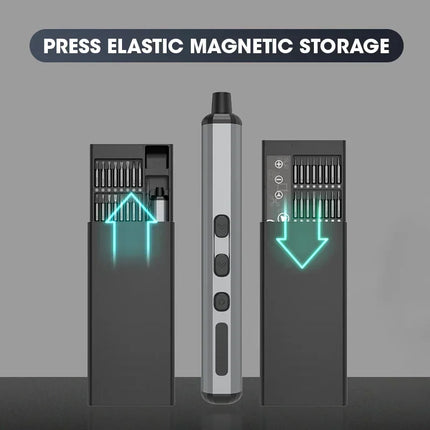 XMSJ 68 in 1 Cordless Electric Screwdriver Set Precision Magnetic Screw Driver Bits with LED Home Repair Tools