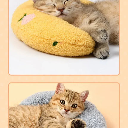 Pet Calming Pillow Comfortable Cute U Shaped Pet Cat Little Pillows Skin-Friendly Elastic Cushion Pet Accessories for Dogs