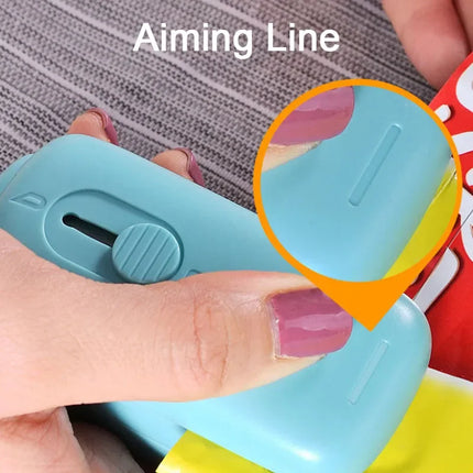 2 in 1 Mini Slide Heat Sealer Portable Capper Food Saver Household Handheld Sealing Packing Machine for Various Plastic Bags