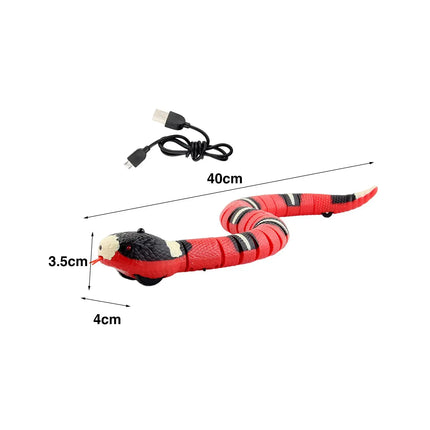 Smart Sensing Snake Fake Serpent Snake Pet Game Play Electric Snake Toy for Pet