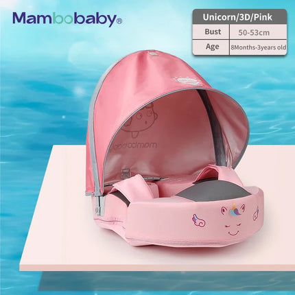 Mambobaby Non-inflatable Baby Float Car Waist Float Lying Swimming Ring Floats Water Pool Accessories Infant