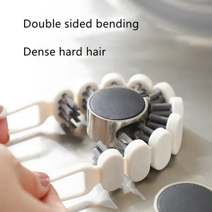 4PCS Bendable Multifunctional Cleaning Brush Creative Flexible Kitchen Faucet Brush Crevice Cleaning Brush Detail Cleaning Tools