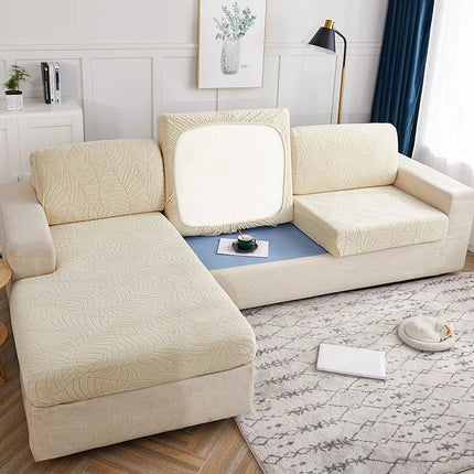 Waterproof Jacquard Sofa Seat Cushion Cover Furniture Protector for Pets Kids Stretch Sofa Cover Washable Removable Slipcover