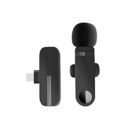 Wireless Lavalier Microphone Dynamic Microphone Audio Video Recording Mini Mic for iOS Android Live Broadcast Gaming Phone Mic