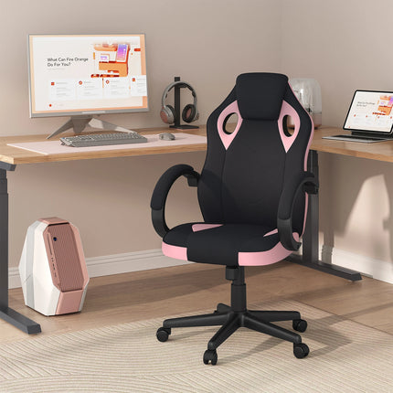 WOLTU Gaming Chair Gamer Armchair Office Computer Chair Ergonomic Design Fabric 360° Swivel Chair Adjustable Height High Back