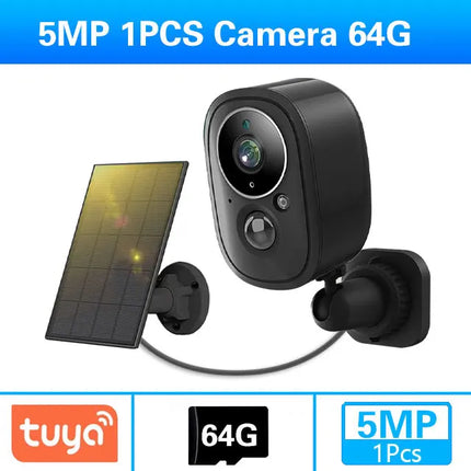 Smart Life Solar Wifi IP Camera 5MP outdoor Waterproof Tuya Wireless CCTV IP Camera Battery Powered Security Surveillance Camera