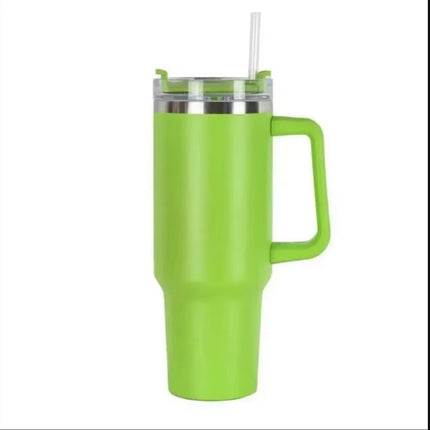 40oz 1200ML High Quality Insulated Tumbler with Handle Straw Double Wall Thermal Iced Travel Cup Coffee Cup Perfect Gift