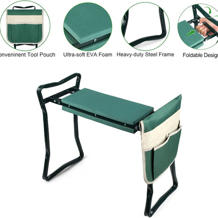 Garden Kneeler and Seat, Upgraded Folding Garden Kneeler and Seat, Upgraded Folding Garden Bench Portable with Foam EVA Kneeling