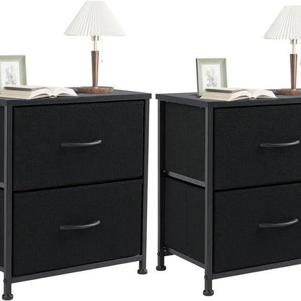 Nightstands Set of 2,End Table Side  for Bedroom, Bedside ,Small Dresser with 2 Drawers, Night Stands  Fa