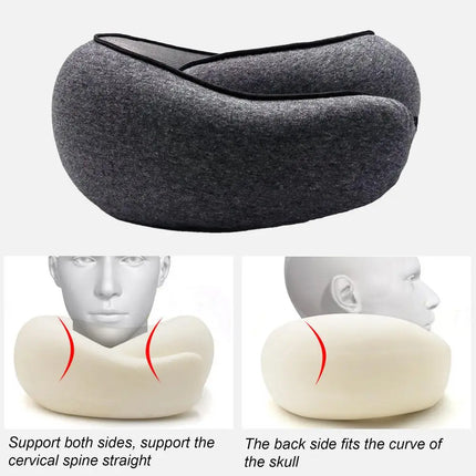 Memory Foam Neck Pillow Cervical Vertebra Travel Portable Noon Break Aircraft U Type Of Pillow Sleep Camping Pillow Carry Bag