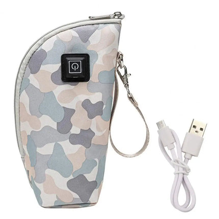 Baby Milk Warmer Digital Display Baby Bag USB Nursing Bottle Heater Portable Baby Bottle Warmer Thermal Bag for Travel Outdoor