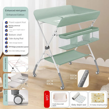 K-star Multi Functional Diaper Table Baby Care Table Foldable Portable Baby Bed Adjustable Height And Mobility For Changing 2024