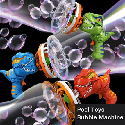 Fan Dinosaur Bubble Machine Bubbles in Bubble Handheld Electric Dinosaur Bubble Machine Bubble Dinosaur Pool Toys Green