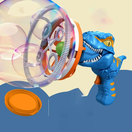 Fan Dinosaur Bubble Machine Auto Bubble Machine Electric Fun Bubbles Maker Kids Bubble Dinosaur Outdoor Toys Gifts for Boys Girl