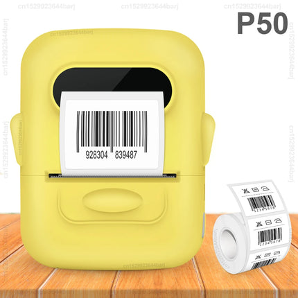 P50 Label Maker Mini Portable Thermal Printer Self-adhesive Label Printer Similar as Marklife P50 E210 M110 Print Label Sticker