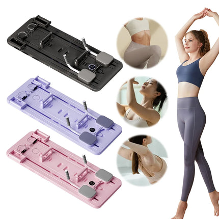 Multi-functional Ab Exercise Board Home Pilates Reformer Automatic Rebound Leg & Arm Toner Strength Training Fitness Equipment