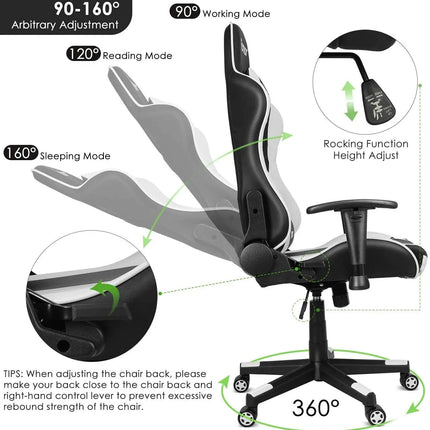 Gaming Chair,Racing Office Chair, Swivel with Adjustable Armrest,Ergonomic Computer Desk Chairs