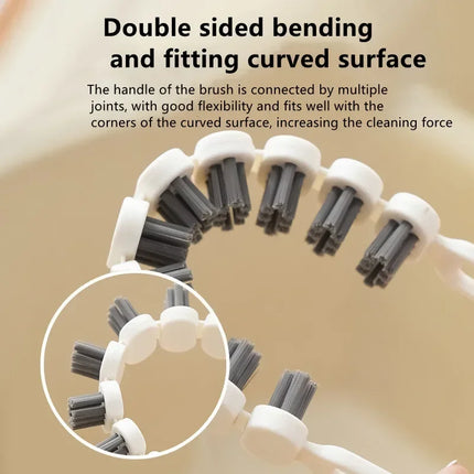 4PCS Bendable Multifunctional Cleaning Brush Creative Flexible Kitchen Faucet Brush Crevice Cleaning Brush Detail Cleaning Tools