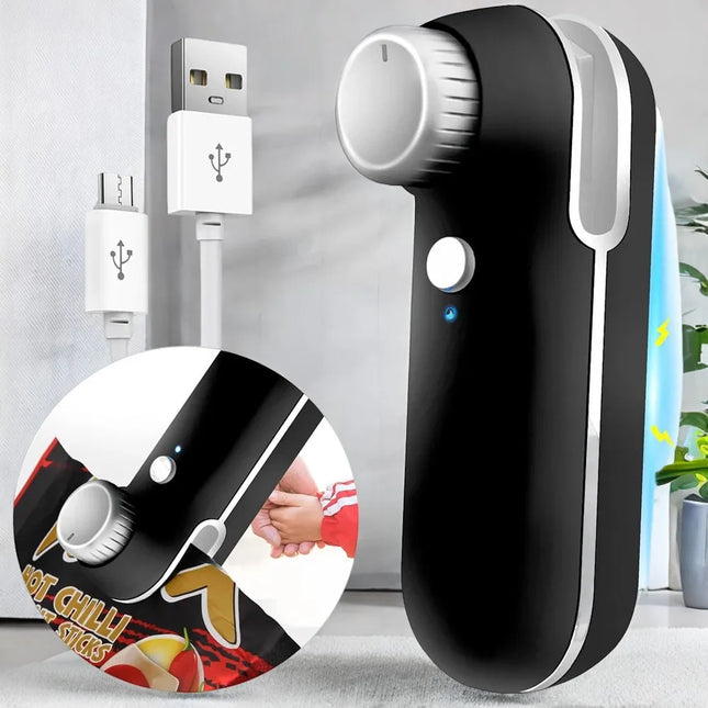 Mini Bag Sealer Rechargeable Handheld Heat Vacuum 2 in 1 Heat Sealer for Chips Plastic Bags Food Storage Snacks Storage Outdoor