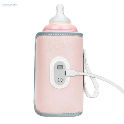 Baby Feeding Bottle Sleeve with Digital Display, Portable Milk Bottle Warmer Multifunctional Constant Temperature Sleeve