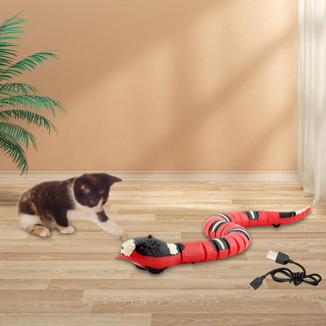 Smart Sensing Snake Fake Serpent Snake Pet Game Play Electric Snake Toy for Pet