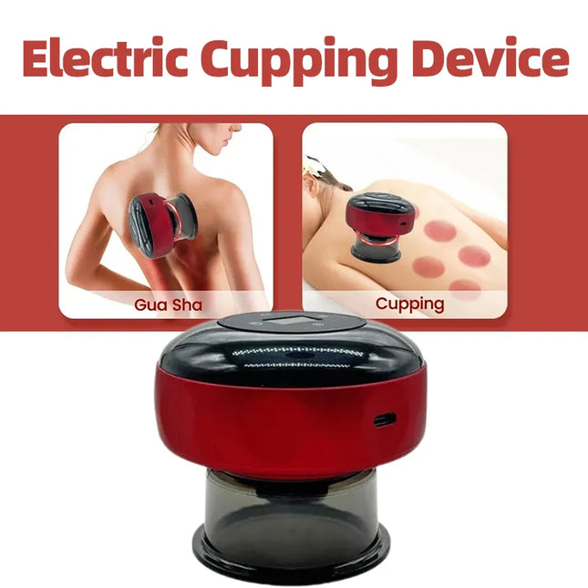 Electric Cupping Device Smart Heating Body Scraping Skin Guasha Massager Physical Fatigue Relief Suction Cup Vacuum Instrument