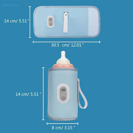 Baby Feeding Bottle Sleeve with Digital Display, Portable Milk Bottle Warmer Multifunctional Constant Temperature Sleeve