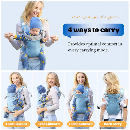 All Seasons NewbornFront Facing Kangaroo Wrap  Advanced 4-In-1 Baby Carrier Strap Sling Infant Hipseat Waist Belt Babies Gear