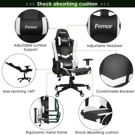 Gaming Chair,Racing Office Chair, Swivel with Adjustable Armrest,Ergonomic Computer Desk Chairs