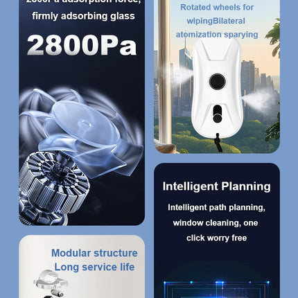 New In Automatic Robot Window Cleaner Vacuum Smart Home Appliance Clean Glass Windows Washer Window Washing Electric Floor Mops