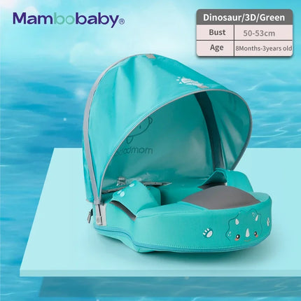 Mambobaby Non-inflatable Baby Float Car Waist Float Lying Swimming Ring Floats Water Pool Accessories Infant