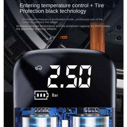 Portable Car Air Pump Wireless Intelligent Digital Tire Inflator Car Air Compressor Motorcycle Boat Electric Tire Inflator Pump